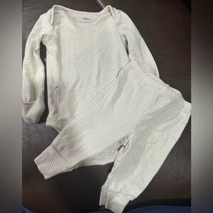 Carter's Beige Striped Kids Pajama Set